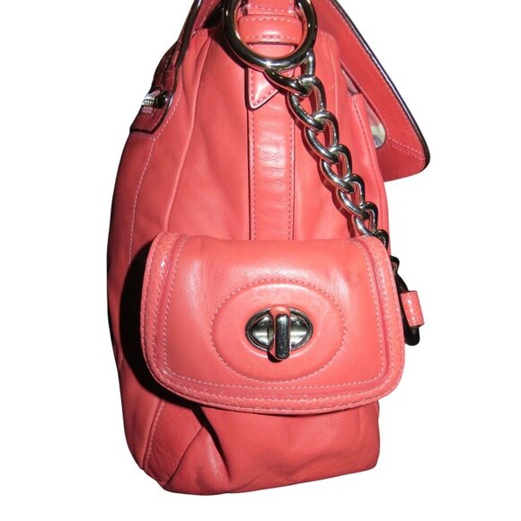 Coach 2009 Limited Edition Snakeskin Embossed Leather Sydney Turnlock Flap Bag - Picture 4 of 16